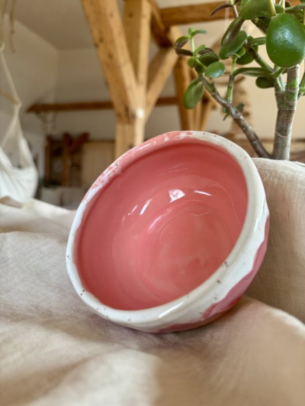 Ručne robená keramická raňajková miska "rosa" | 300 ml