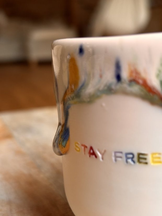 Porcelánový unikát Stay free | 170 ml