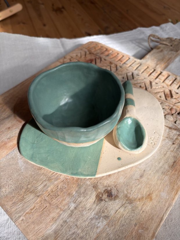 Ručne robený keramický set wabi - sabi | 320 ml