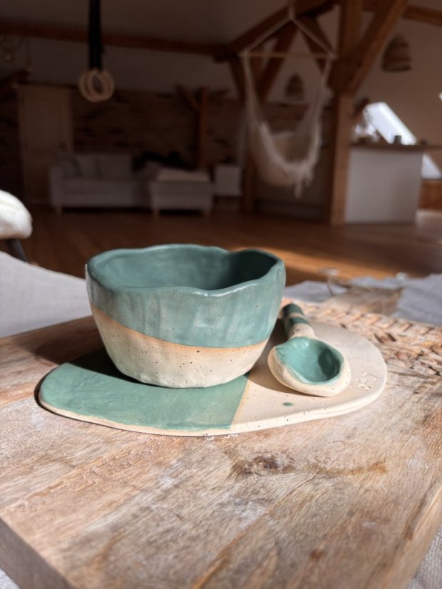 Ručne robený keramický set wabi - sabi | 320 ml