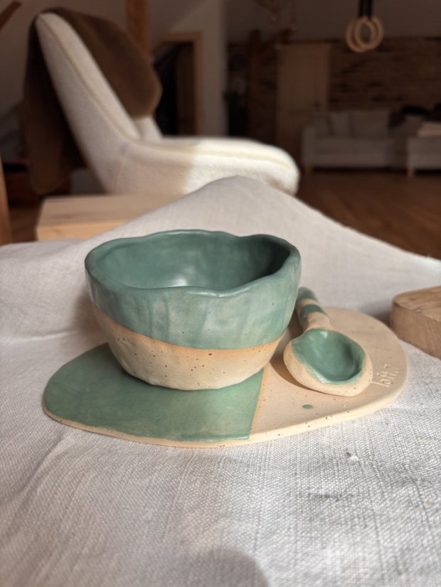 Ručne robený keramický set wabi - sabi | 320 ml