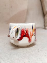 Porcelánový unikát Mont Blanc so stekavou glazúrou | 150 ml