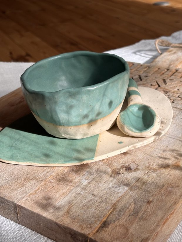 Ručne robený keramický set wabi - sabi | 320 ml