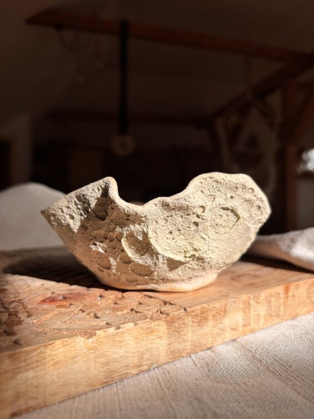 Ručne robená porcelánová miska "Mesačná krajina"