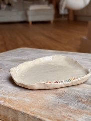 Ručne robený dezertný tanierik „Slow morning “ ø 12 cm