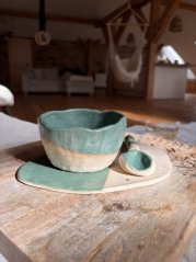 Ručne robený keramický set wabi - sabi | 320 ml