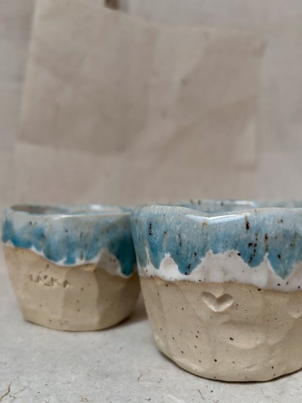 Ručne robená keramická šálka na cappuccino | 200 ml