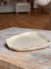 Ručne robený dezertný tanierik „Slow morning “ ø 12 cm