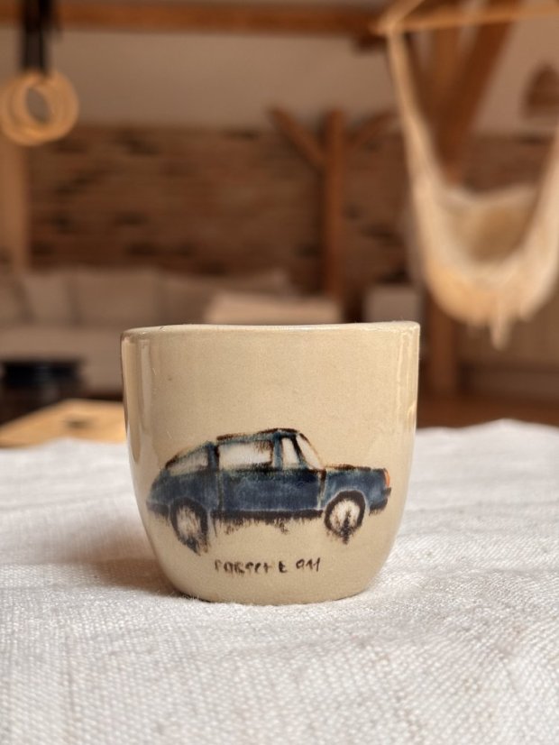 Ručne robená keramická šálka Porsche 911 | 80 ml