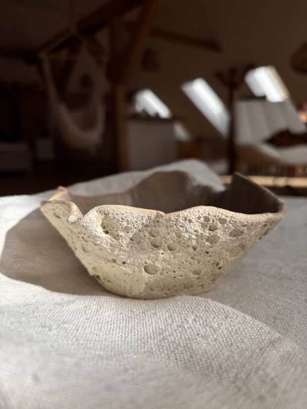 Ručne robená porcelánová miska "Mesačná krajina"